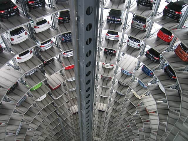 Image of Cars in Warehouse